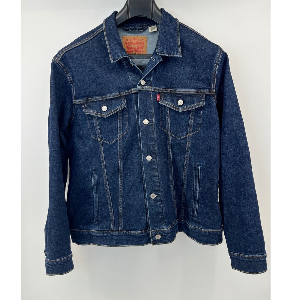 Levi's Trucker Jacket Mens XL Dark Indigo Blue Denim Standard Fit 72334-2761 - Picture 1 of 9